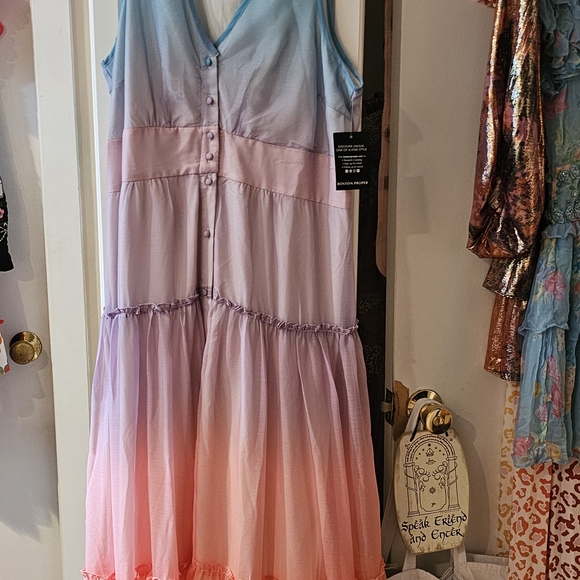 Boston Proper Multicolor Gradient Maxi Dress - Picture 2 of 7